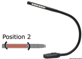 Luce carteggio snodata a led - 13.228.11 Osculati Fari, plafoniere