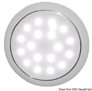 Plafoniera LED senza incasso Day/Night cromata - 13.408.12 Osculati Fari, plafoniere