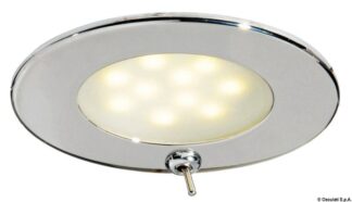 Plafoniera Adria LED inox con interruttore - 13.447.02 Osculati Fari, plafoniere