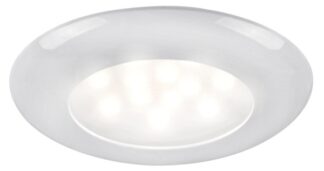 Plafoniera LED incasso SOLE ghiera bianca switch - 13.877.81 Osculati Fari, plafoniere