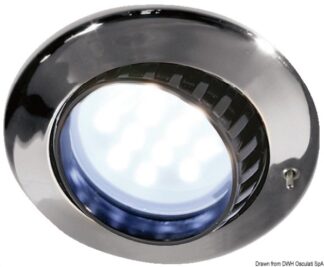 Plafoniera Comet 9 LED ABS cromato con interruttor - 13.878.33 Osculati Fari, plafoniere
