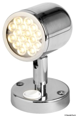 Faretto snodato con interruttore acc.inox - 13.947.10 Osculati Fari, plafoniere
