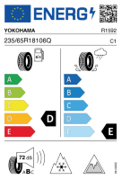 Pneumatici Auto Invernali YOKOHAMA G075 235/65 R18 106Q - immagine 2