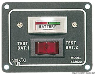 Pannellino tester per 2 batterie - 14.100.02 Osculati