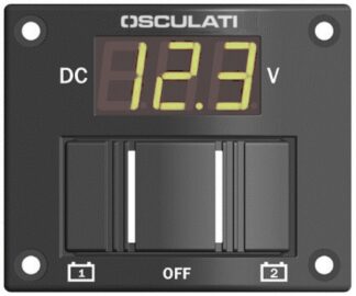 Pannellino tester digitale per 2 batterie IP56 - 14.100.05 Osculati Materiale elettrico