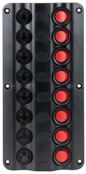 Pannello elettrico Wave 8 interruttori - 14.104.03 Osculati Materiale elettrico