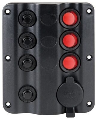 Pannello elettrico Wave 3+1 presa accendino - 14.104.04 Osculati Materiale elettrico