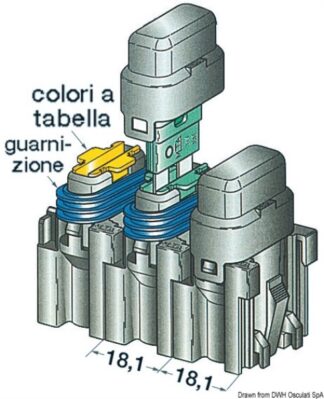 Portafusibili con coperchio 15 A - 14.117.03 Osculati Materiale elettrico