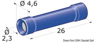 Spinotto giunzione femmina 1-2,5 mm² - 14.186.81 Osculati Materiale elettrico