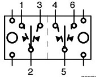 Interruttore (ON)-OFF-(ON) 12 V - 14.192.03 Osculati Materiale elettrico