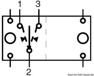 Interruttore (ON)-OFF-(ON) 2 lampadine 12 V - 14.192.05 Osculati Materiale elettrico