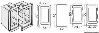 Cornice plastica destra/sinistra nera - 14.197.31 Osculati Materiale elettrico