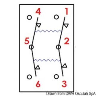 Interruttore Marina R II (ON)-OFF-(ON) - 14.298.03 Osculati Materiale elettrico