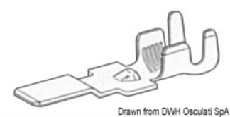 Faston maschio per cavi 8/10 mm² - 14.231.40 Osculati Materiale elettrico