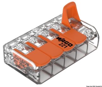 Connettore di giunzione WAGO 5 conduttori 6 mm² - 14.286.56 Osculati Materiale elettrico