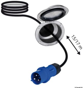 Cavo elettrico da banchina avvolgibile 32A - 14.322.06 Osculati Materiale elettrico