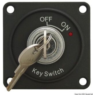 Interruttore ON-OFF con chiave e LED - 14.386.09 Osculati Materiale elettrico