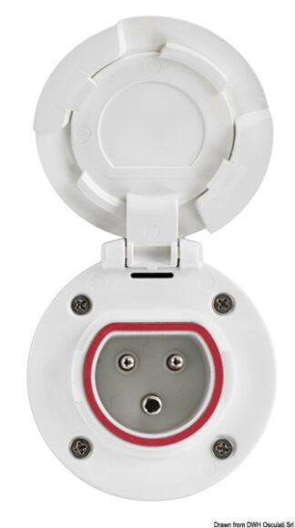Presa elettrica 16 A 250 V - 14.416.01 Osculati Materiale elettrico