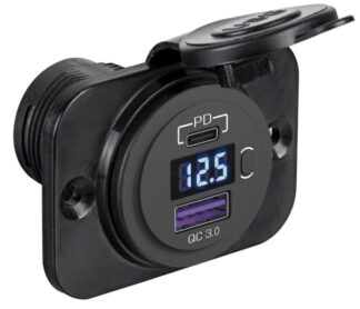 Presa di corrente con doppia USB + voltmetro - 14.516.30 Osculati Materiale elettrico