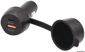Adattatore presa corrente USB A+C con cappuccio - 14.517.16 Osculati Materiale elettrico