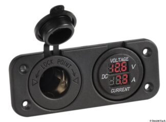 Voltmetro/Amperometro digitale e presa 12 V - 14.517.26 Osculati Materiale elettrico