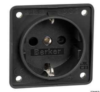 Presa schuko nero antracite - 14.526.01 Osculati Materiale elettrico