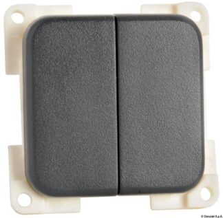 Interruttore ON-OFF grigio doppio - 14.650.02 Osculati Materiale elettrico