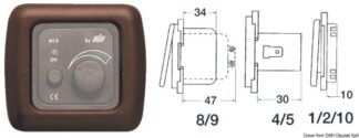 Cornice singola marrone - 14.665.02 Osculati Materiale elettrico