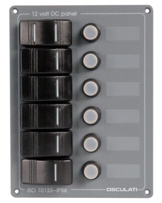Pannello verticale 6 interruttori - 14.845.06 Osculati Materiale elettrico