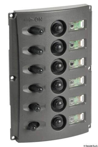 Pannello elettrico fusibili automatici doppio LED - 14.850.06 Osculati Materiale elettrico