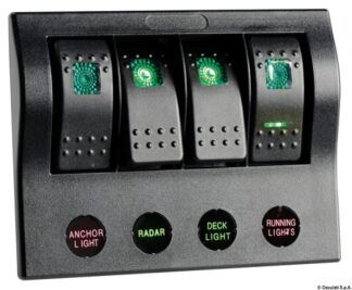 Pannello elettrico PCP Compact 4 interruttori - 14.860.04 Osculati Materiale elettrico