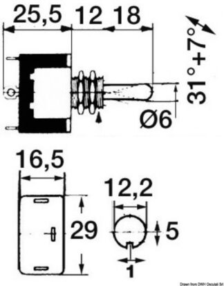 Interruttore 2 scatti - 14.938.02 Osculati Materiale elettrico
