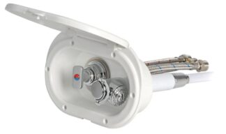 Box doccia bianco tubo PVC 4 m uscita posteriore - 15.240.02 Osculati Doccette, pompe a mano
