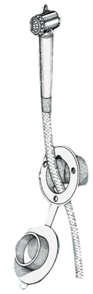 Doccia a pulsante bianca tubo PVC 4 m a parete - 15.245.01 Osculati Doccette, pompe a mano