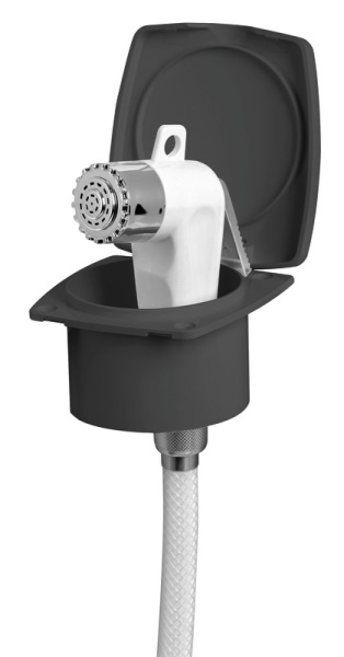 Doccetta Boris nera tubo PVC 2,5 m - 15.248.56 Osculati Doccette, pompe a mano