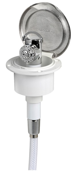 Doccia Classic Inox bianca tubo PVC 2,5 m - 15.250.70 Osculati Doccette, pompe a mano