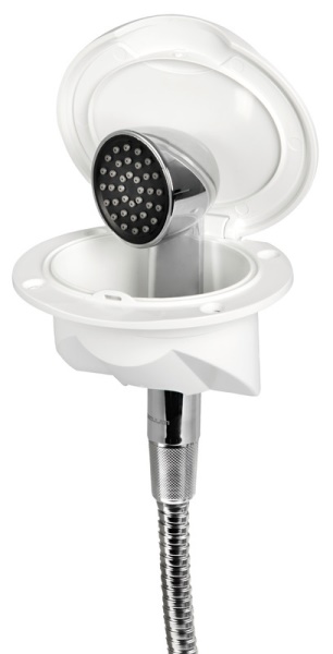 Box doccia Nuvola con doccia Keji-tubo Inox 4m - 15.275.12 Osculati Doccette, pompe a mano