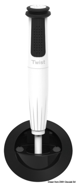 Doccia Twist fredda dritta nera - 15.290.12 Osculati Doccette, pompe a mano