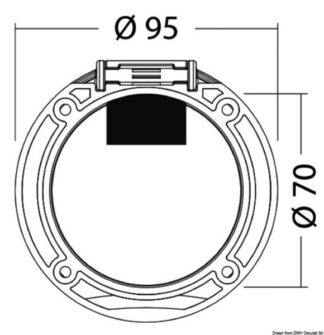 Box e coperchio Classic Evo foro trasversale - 15.900.14 Osculati Doccette, pompe a mano
