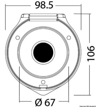 Box e coperchio Classic foro posteriore - 15.900.17 Osculati Doccette, pompe a mano
