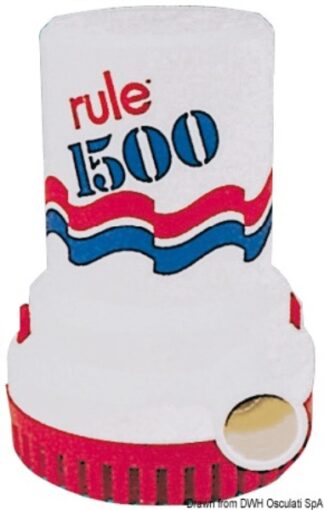 Pompa Rule 1500 12 V 4,8 A - 16.114.60 Osculati Pompe sentina, giranti, autoclavi