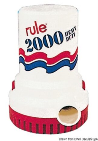 Pompa Rule 2000 12 V 8,4 A - 16.115.60 Osculati Pompe sentina, giranti, autoclavi