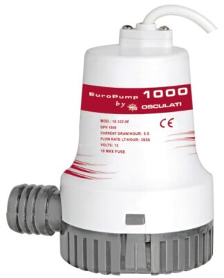 Elettropompa Europump II 1000 24 V - 16.122.07 Osculati Pompe sentina, giranti, autoclavi