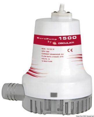 Elettropompa Europump II 1500 24 V - 16.122.11 Osculati Pompe sentina, giranti, autoclavi