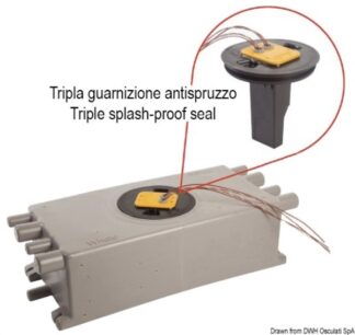 Pozzetto 20 L con sensore elettronico per 2 pompe - 16.222.98 Osculati Pompe sentina, giranti, autoclavi