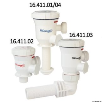 Pompa areazione Attwood MK2 12V 50 l/min in linea - 16.411.04 Osculati Pompe sentina, giranti, autoclavi