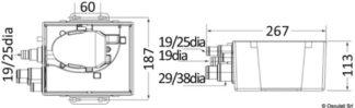 Pozzetto raccolta acque grigie 27 l/min 12V - 16.413.83 Osculati Pompe sentina, giranti, autoclavi