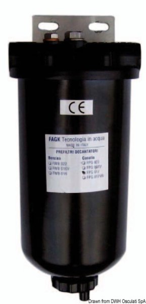Prefiltro decantatore 3/8" con rete inox 150 micron - 17.020.00 Osculati Raccorderia, filtri