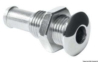 Mini scarico inox bombato 1/4" - 17.214.01 Osculati Raccorderia, filtri