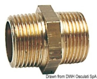 Nipple ottone doppio 4" - 17.225.10 Osculati Raccorderia, filtri
